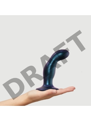 Фаллоимитатор Strap-On-Me Dildo Plug Snaky синий металлик M, 16,5 см