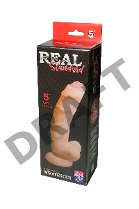 Фаллоимитатор неоскин на присоске REAL Standard  Lovetoy, TPR, телесный, 18 см