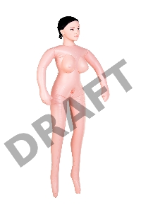 Кукла надувная Dolls-X by TOYF Nurse Emilia, реалистичная голова,брюнетка, с двумя отверстиями