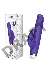 Фиолетовый вибратор-кролик The Mini Rabbit - 13,9 см.