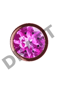 Пробка цвета розового золота с лиловым кристаллом Diamond Quartz Shine S - 7,2 см.
