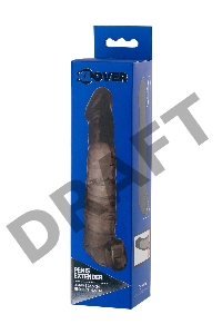 Насадка Toyfa XLover, для увеличения размера, TPE, черный, прозрачный, 22.5 см