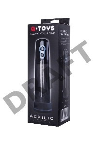 Помпа для пениса TOYFA  A-Toys Acrilic, силикон, чёрный, 26 см