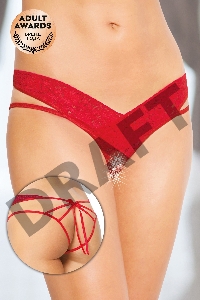 Стринги с двойным доступом SoftLine Collection, красный, M/L