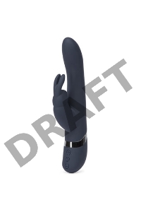 Тёмно-синий вибратор Oh My USB Rechargeable Rabbit Vibrator - 25,4 см.