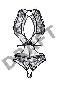 Эротическое боди Erolanta Lydia, черный (42-44)