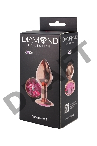 Пробка цвета розового золота с лиловым кристаллом Diamond Quartz Shine S - 7,2 см.