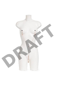 Золотистые зажимы для сосков и клитора All Sensation Nipple and Clitoral Chain