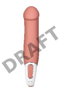 Нереалистичный вибратор Satisfyer Vibes Master, силикон, бежевый, 23,5 см.