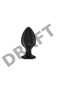 Пробка анальная Силиконовая черная M (7.2*3.5cm) 3306-02