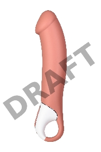 Нереалистичный вибратор Satisfyer Vibes Master, силикон, бежевый, 23,5 см.