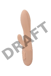 Вибратор с клиторальным отростком Kiara, цвет слоновая кость (SOLAR collection)