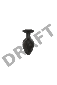 Пробка анальная Силиконовая черная S (5.8*2.8cm) 3305-01