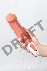 Нереалистичный вибратор Satisfyer Vibes Master, силикон, бежевый, 23,5 см.