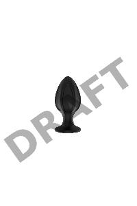 Пробка анальная Силиконовая черная S (5.8*2.8cm) 3306-01
