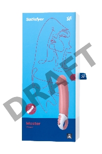 Нереалистичный вибратор Satisfyer Vibes Master, силикон, бежевый, 23,5 см.