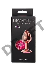 Пробка цвета розового золота с лиловым кристаллом Diamond Quartz Shine S - 7,2 см.