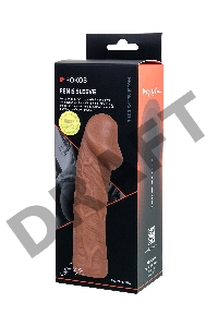 Насадка KOKOS с дополнительной стимуляцией, реалистичная, TPE, телесная, 16.5 см