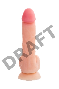 Фаллоимитатор RealStick Silicone Hugh J, телесный, 20,5 см