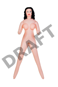 Кукла надувная Dolls-X by TOYFA Kaylee с реалистичной головой, брюнетка, кибер вставка вагина – анус