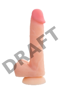 Фаллоимитатор RealStick Silicone Hugh J, телесный, 20,5 см