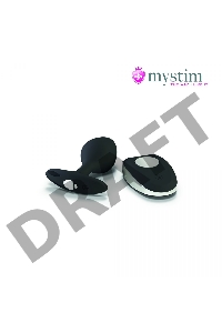 Черная пробка Mystim Rocking Vibe S с возможностью подключения к электростимулятору - 9,7 см.