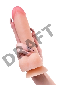 Фаллоимитатор RealStick Silicone Hugh J, телесный, 20,5 см