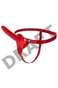 Страпон на креплении Black&Red by TOYFA, силикон, красный, 24 см