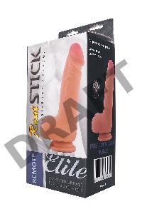 Вибратор с пультом ДУ TOYFA RealStick Elite Vibro, перезаряжаемый, TPR, телесный, 10 режимов вибраци