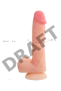 Фаллоимитатор RealStick Silicone Hugh J, телесный, 20,5 см