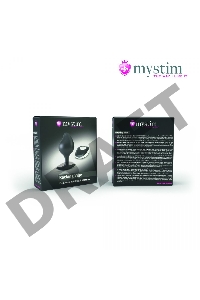 Черная пробка Mystim Rocking Vibe S с возможностью подключения к электростимулятору - 9,7 см.