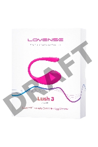 Виброяйцо LOVENSE Lush 3, силикон, розовый, 18 см