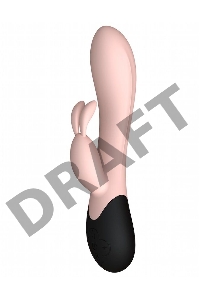 Нагреваемый вибратор кролик Gemini, цвет персиковый (INFINITE collection)