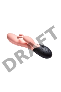 Нагреваемый вибратор кролик Gemini, цвет персиковый (INFINITE collection)