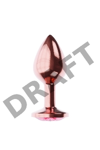 Пробка цвета розового золота с малиновым кристаллом Diamond Ruby Shine L - 8,3 см.