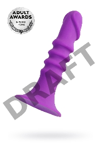 Анальный фаллоимитатор A-Toys Drilly, силикон, фиолетовый, 14 см
