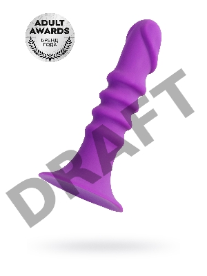 Анальный фаллоимитатор A-Toys Drilly, силикон, фиолетовый, 14 см