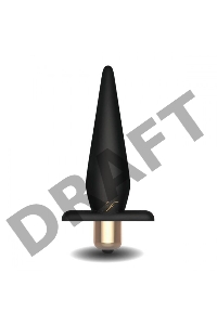 Черный анальный плаг Vibrating Butt Plug
