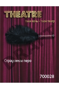 Перо TOYFA Theatre, страусиное черное, 40 см