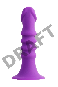Анальный фаллоимитатор A-Toys Drilly, силикон, фиолетовый, 14 см