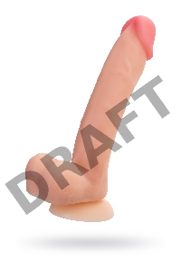 Фаллоимитатор RealStick Silicone Henry C, телесный, 25 см