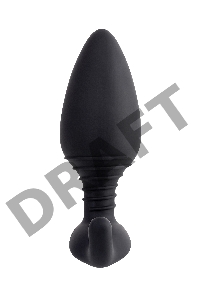 Анальная втулка LOVENSE Hush (L), силикон, черная, 12,1 см