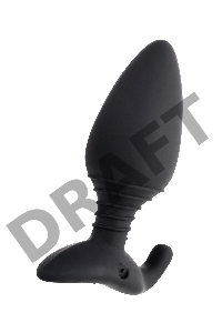 Анальная втулка LOVENSE Hush (L), силикон, черная, 12,1 см