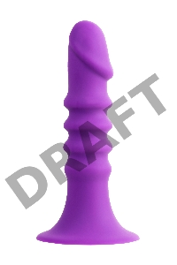 Анальный фаллоимитатор A-Toys Drilly, силикон, фиолетовый, 14 см