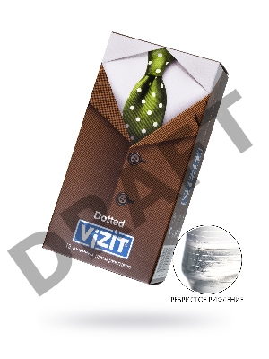 Презервативы VIZIT Dotted Точечные 12 шт, латекс, 18 см