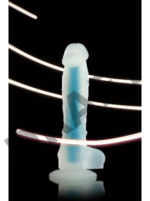 Фаллоимитатор, светящийся в темноте, Beyond by Toyfa Matt Glow, силикон, прозрачный, 18 см