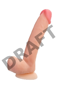 Фаллоимитатор RealStick Silicone Henry C, телесный, 25 см