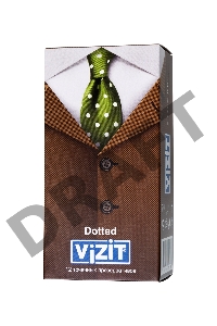 Презервативы VIZIT Dotted Точечные 12 шт, латекс, 18 см