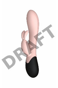 Нагреваемый вибратор кролик Gemini, цвет персиковый (INFINITE collection)