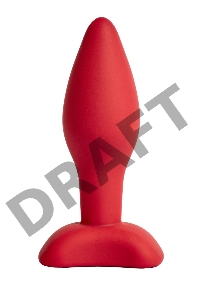 Анальная пробка Matter, 3 x 9 см , цвет бордовый